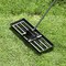 Metal Lawn Rake with 67" Handle and Wide 30" Plate Ideal for Leveling Soil Sand and Compost